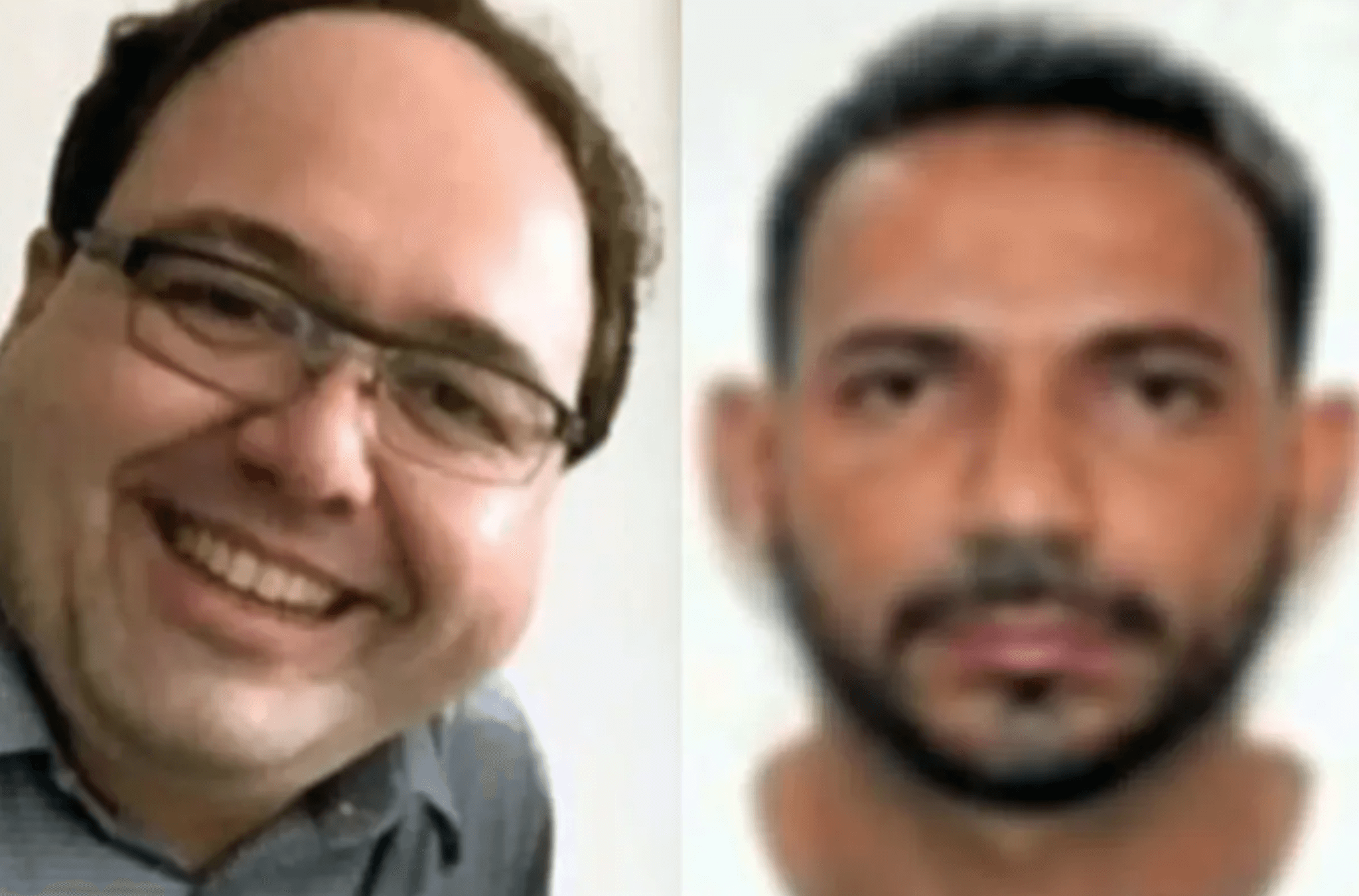 Imagem ilustra a vítima e o suspeito.