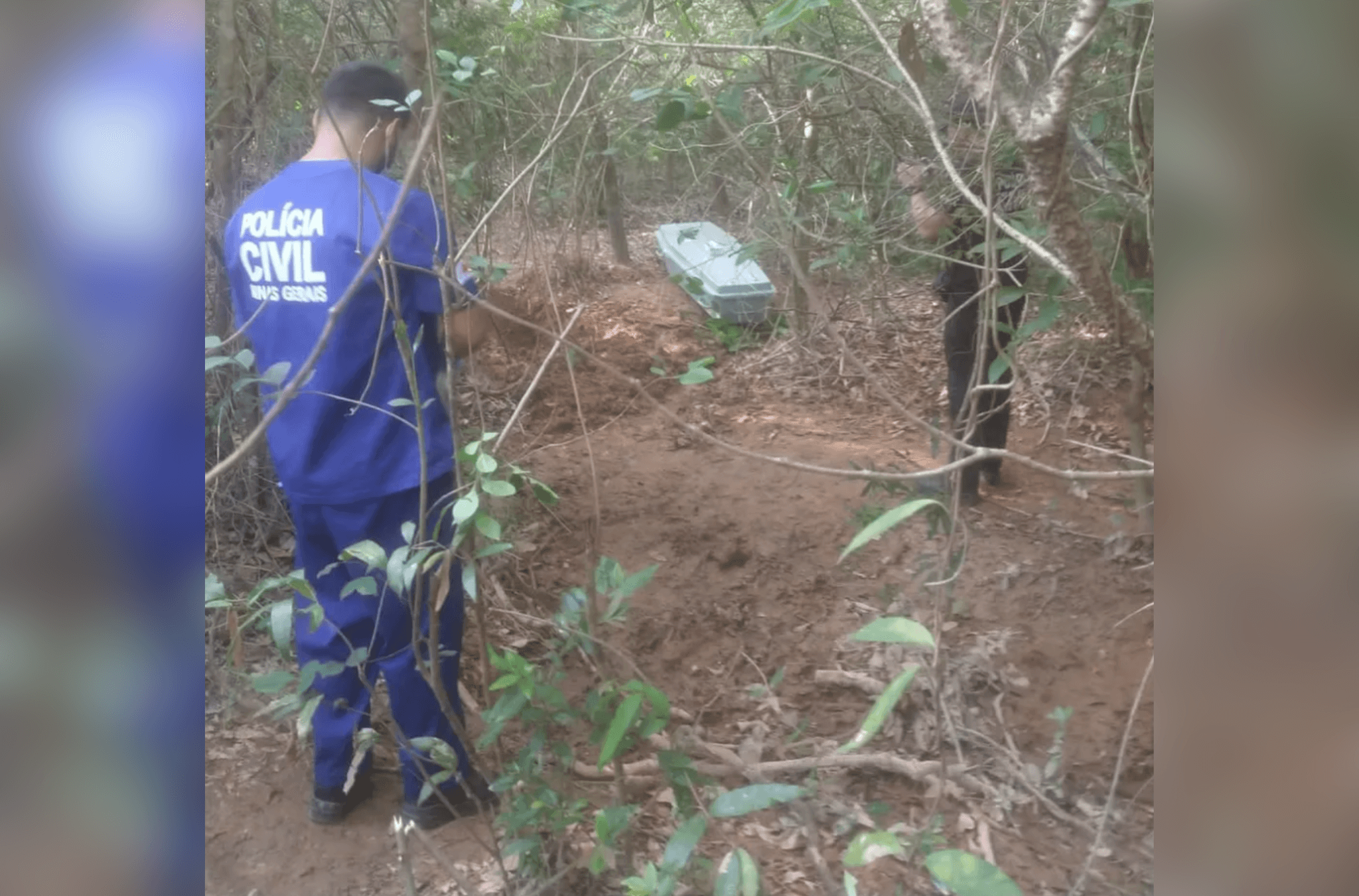 Imagem ilustra o local onde o corpo foi encontrado.