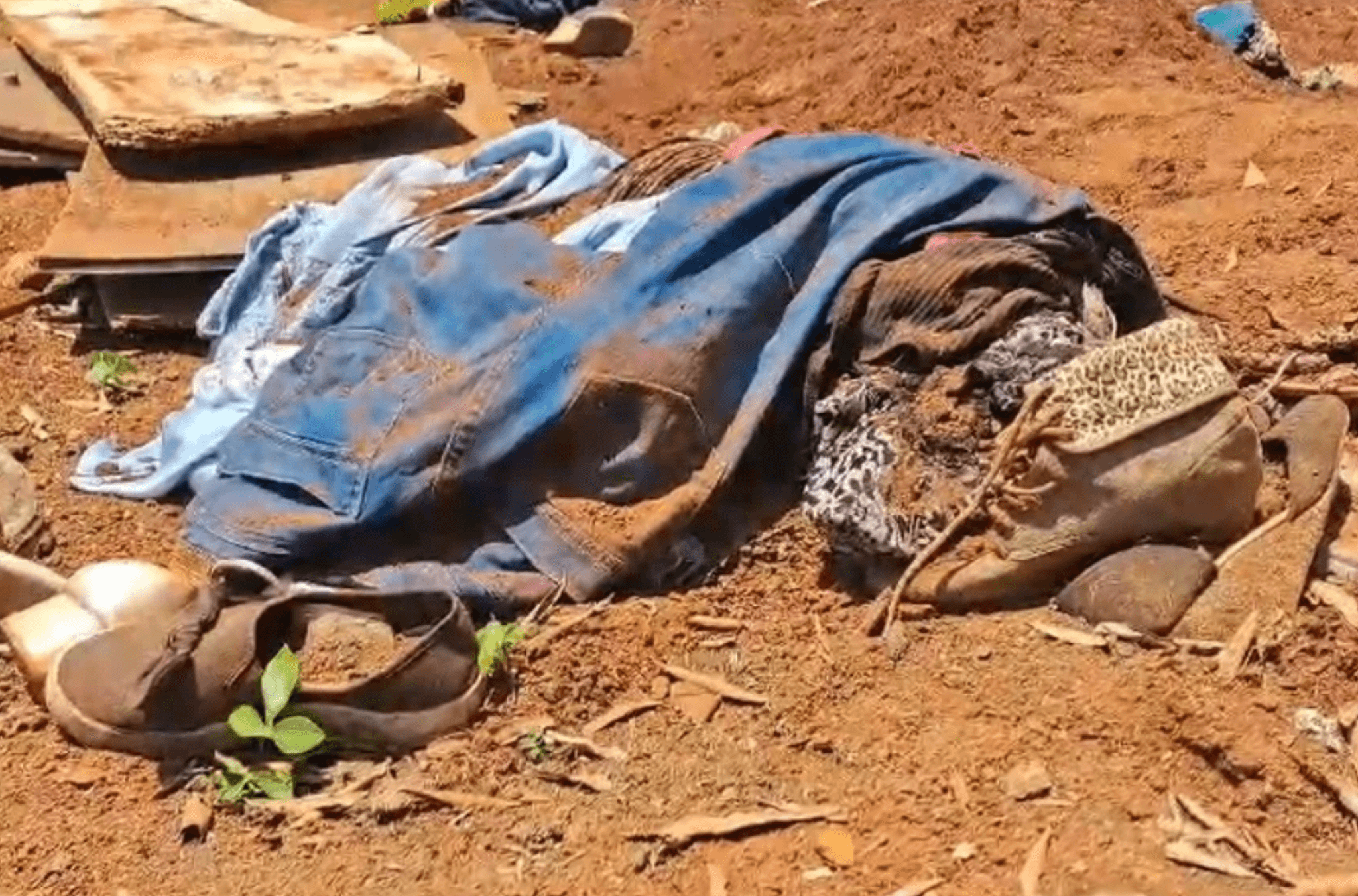 Imagem ilustra local onde o corpo foi enterrado