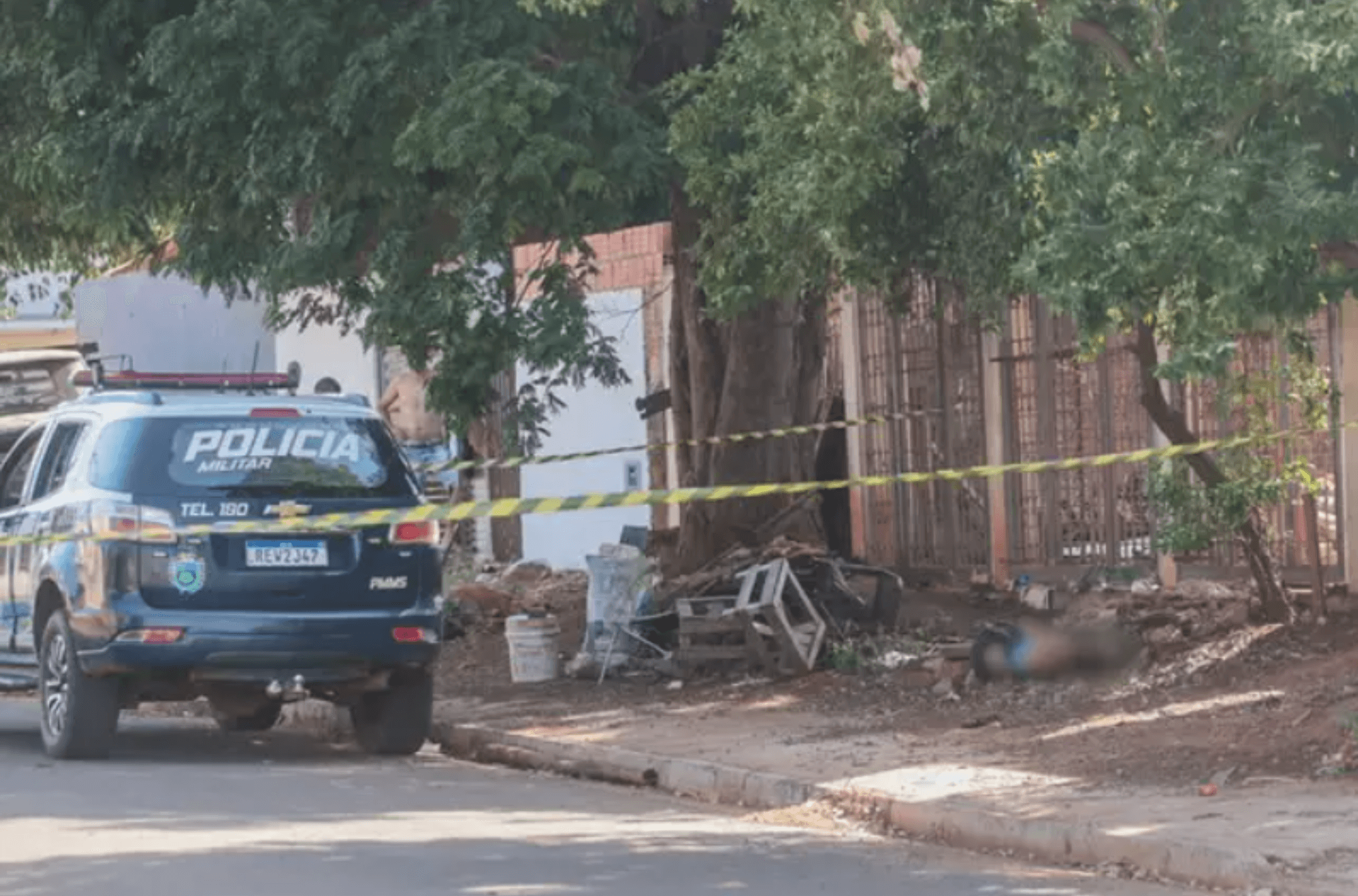 Imagem ilustra o local onde o corpo foi encontrado.