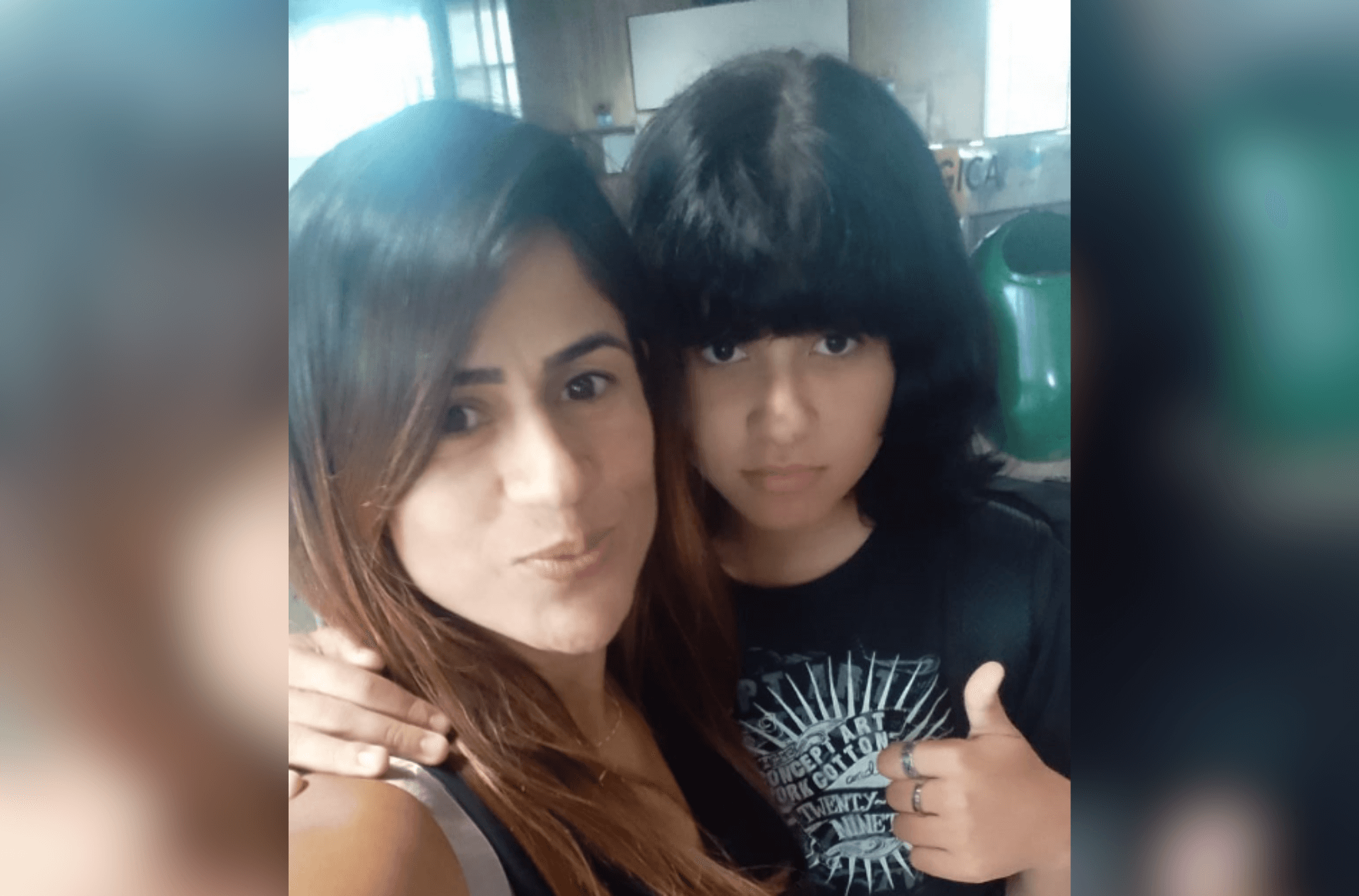 Imagem ilustra a vítima e sua mãe.