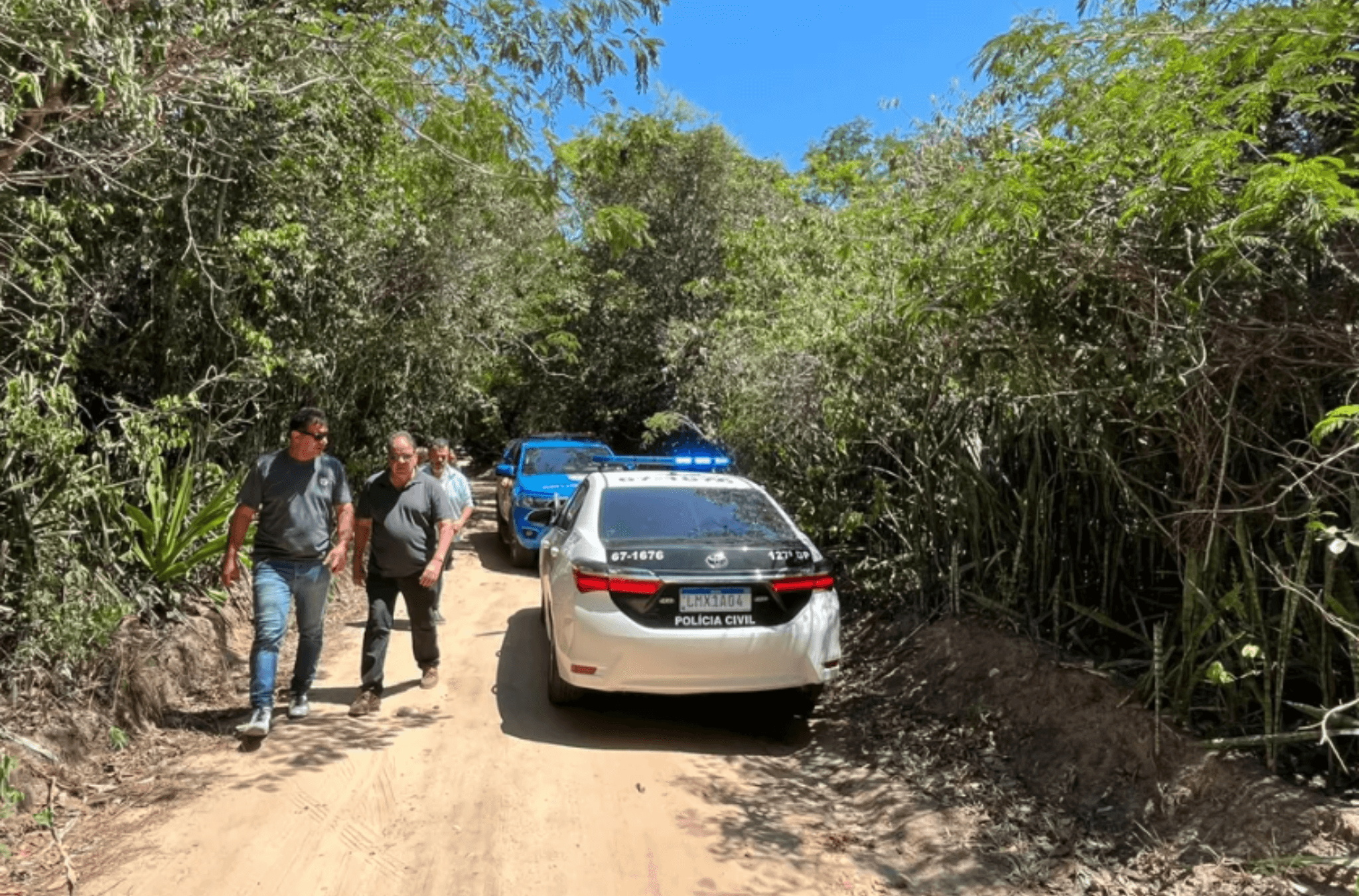 Imagem ilustra a cena do crime.