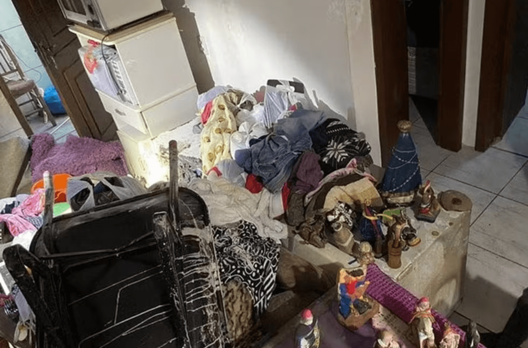 Imagem ilustra o local onde o corpo foi encontrado