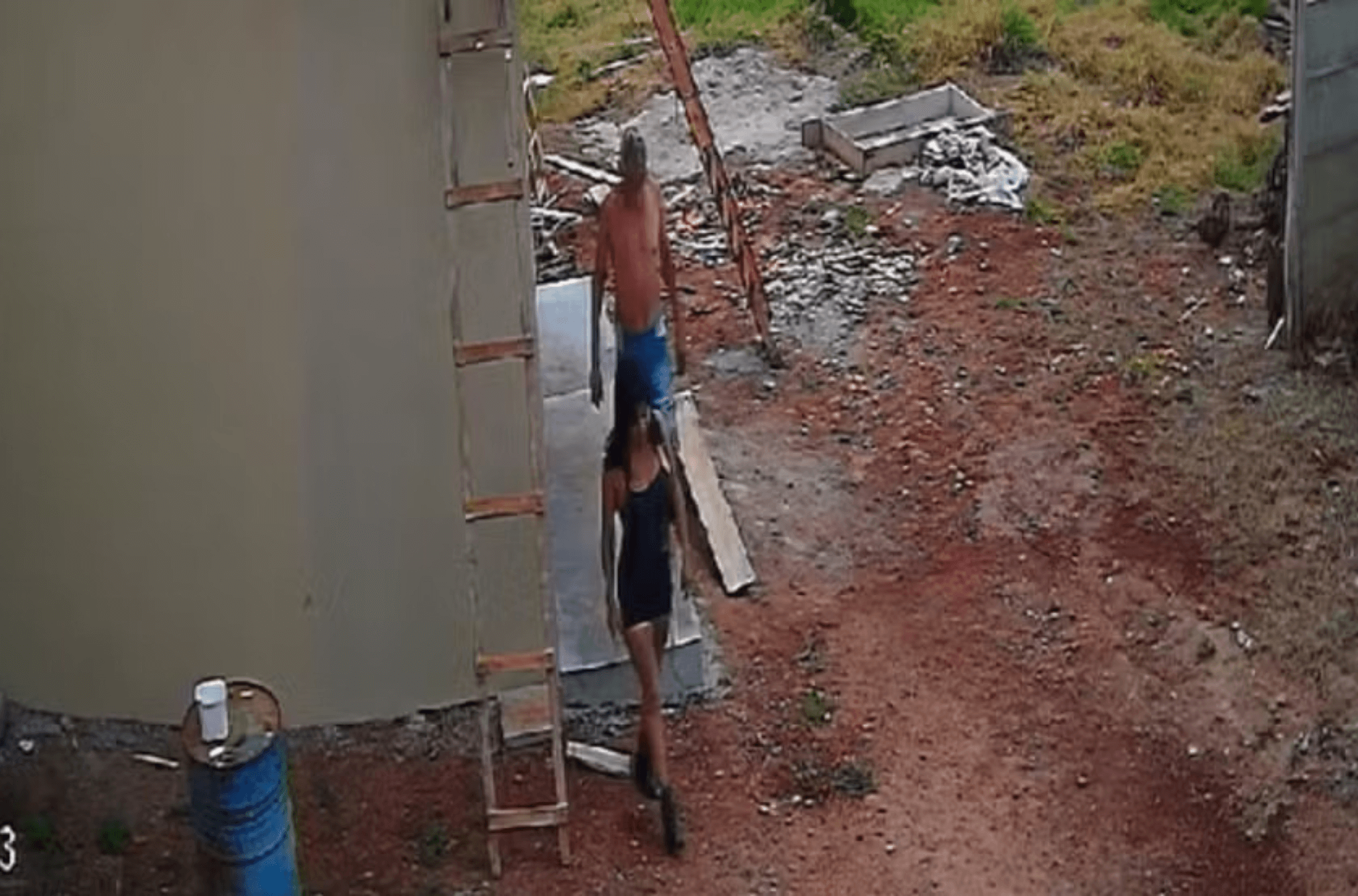 Imagem ilustra a vítima e o suspeito