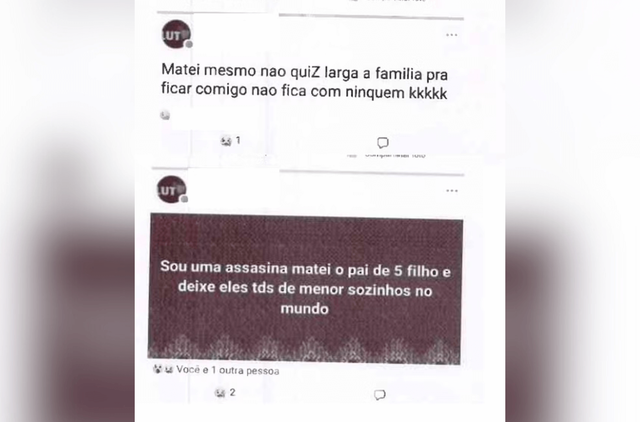 Imagem ilustra post da suspeita no Facebook