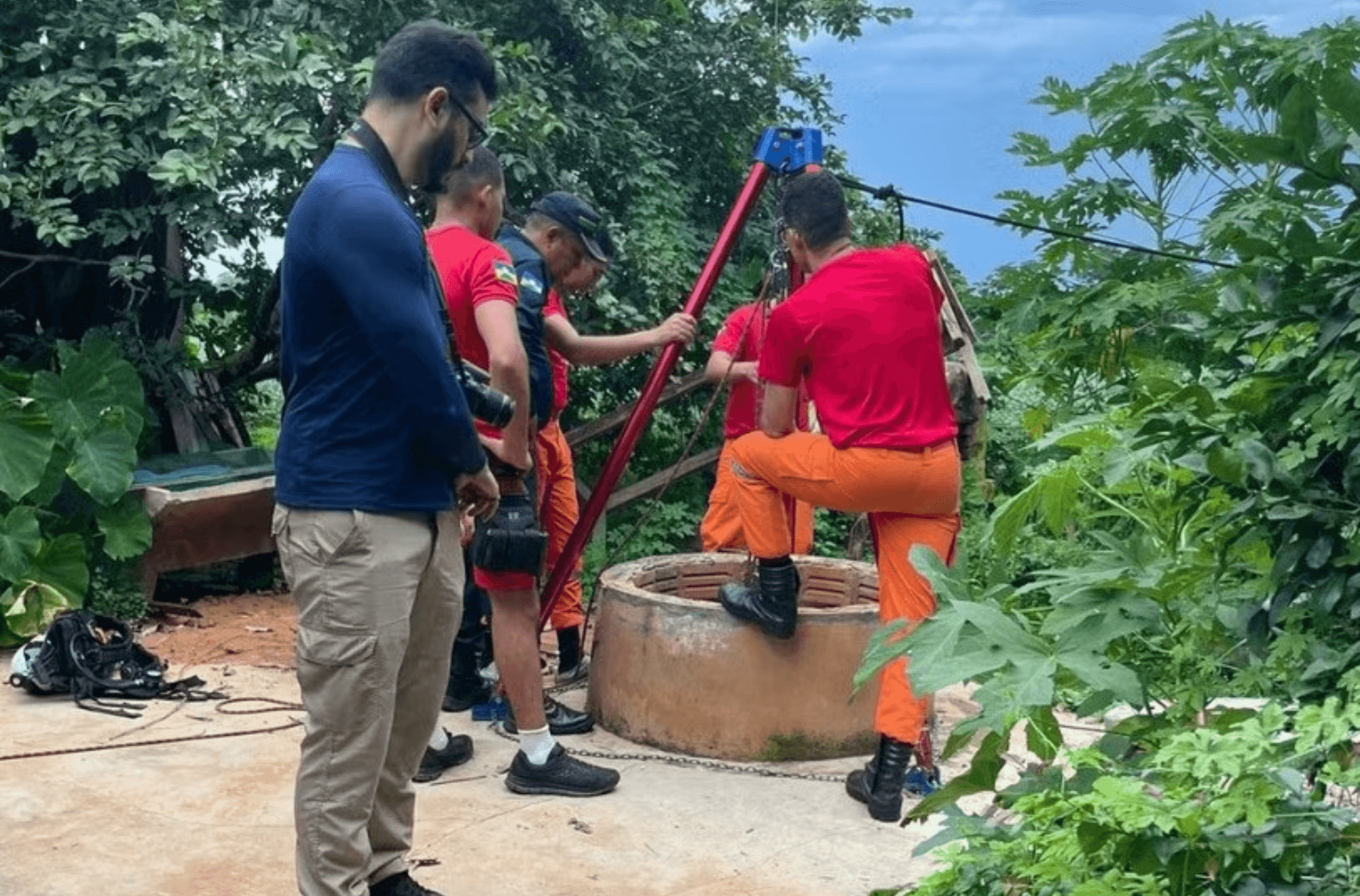 imagem ilustra o local onde o corpo foi encontrado