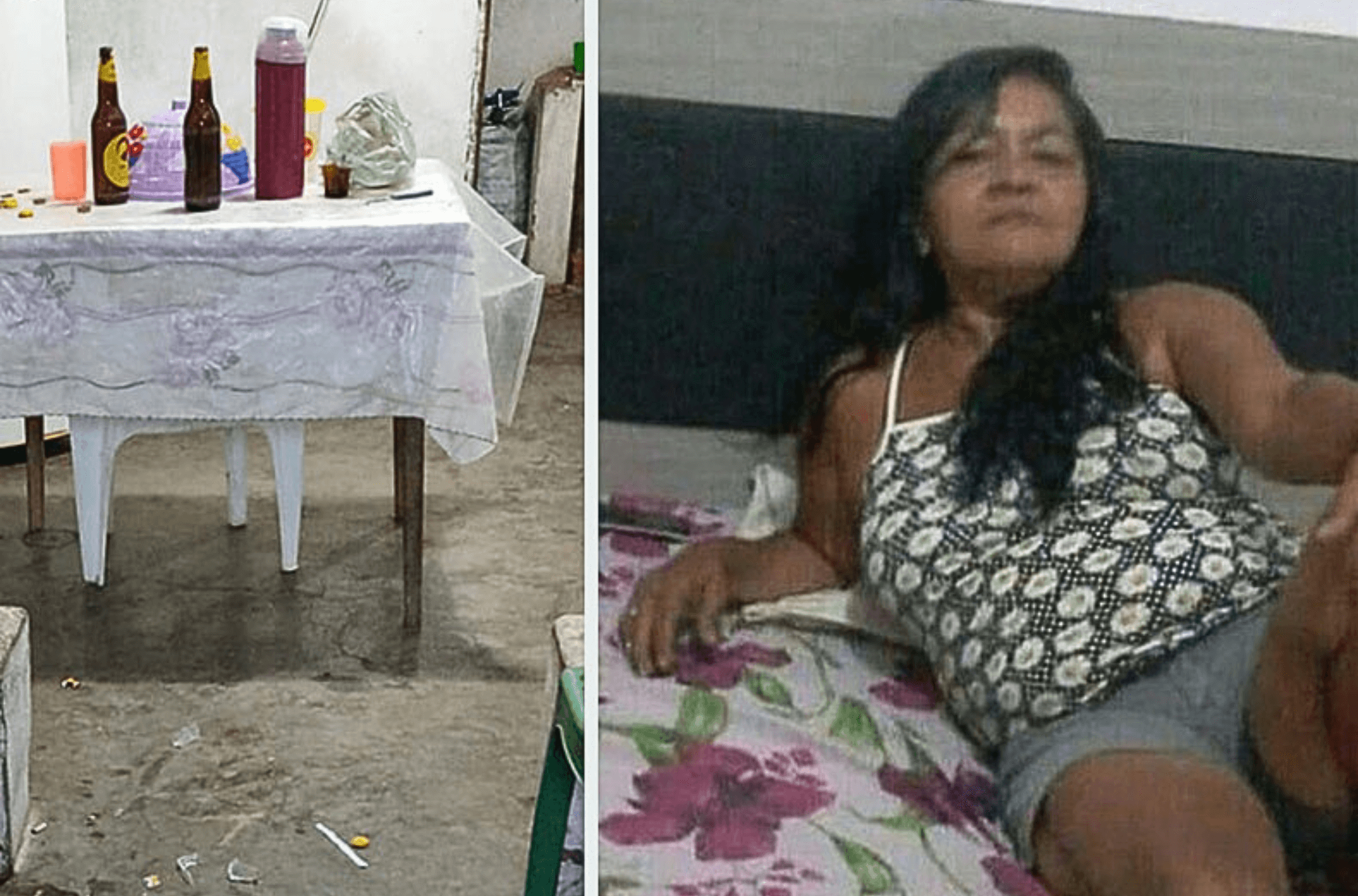 Imagem ilustra vítima e local do crime