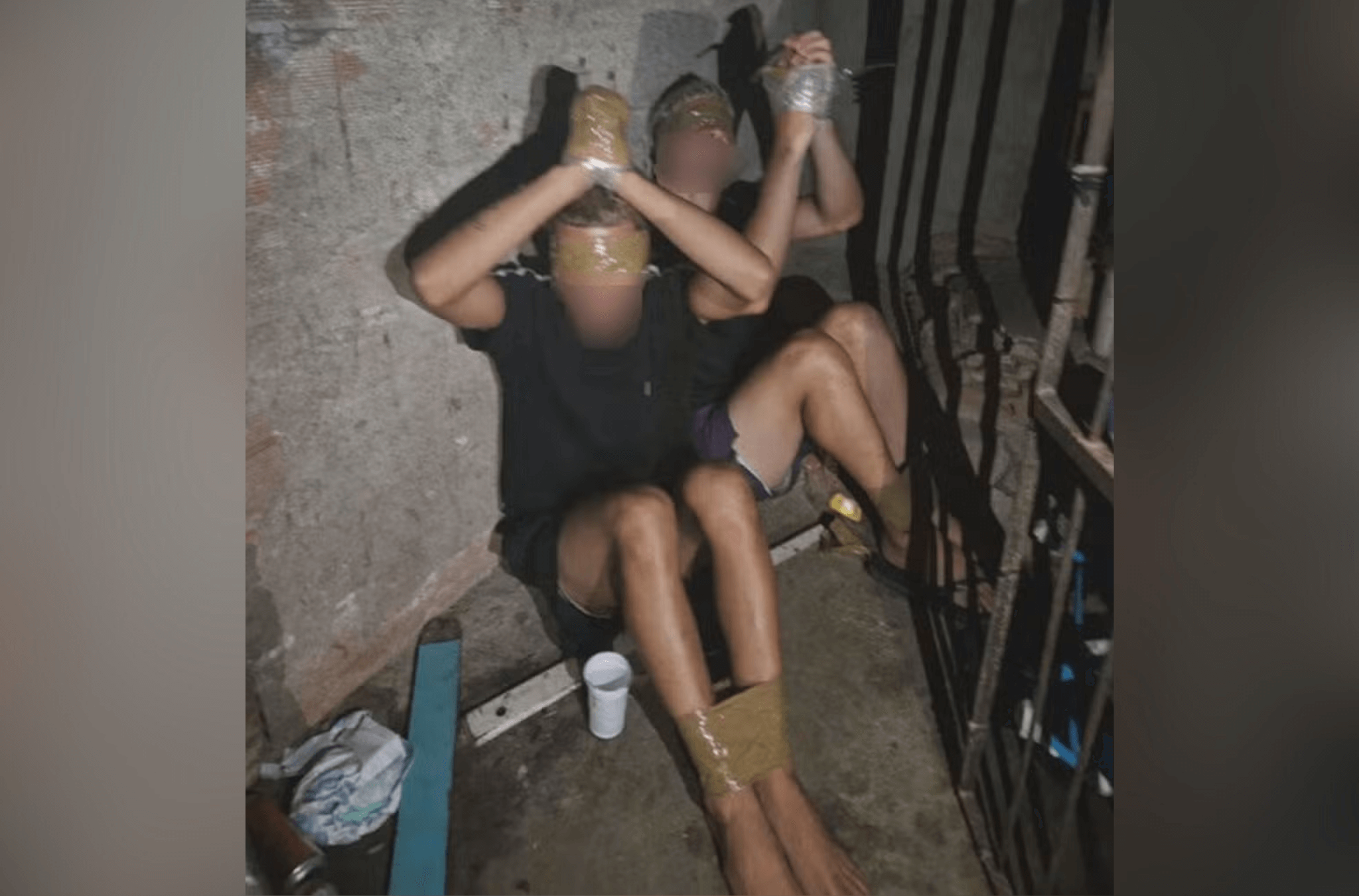 Imagem ilustra homens resgatados.