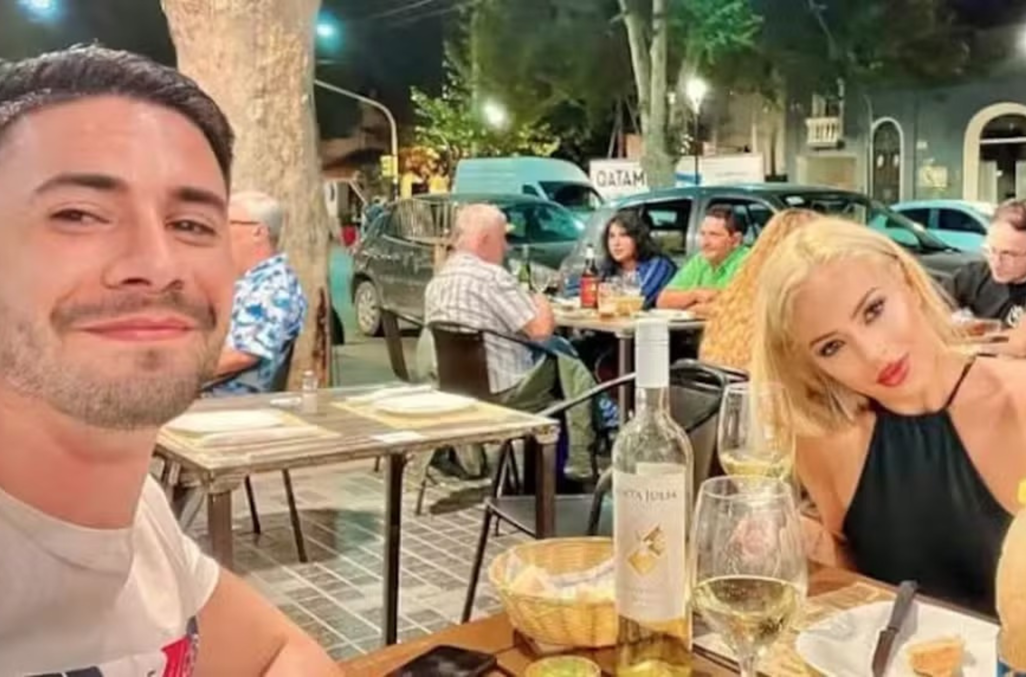 Imagem ilustra a vítima e suspeito