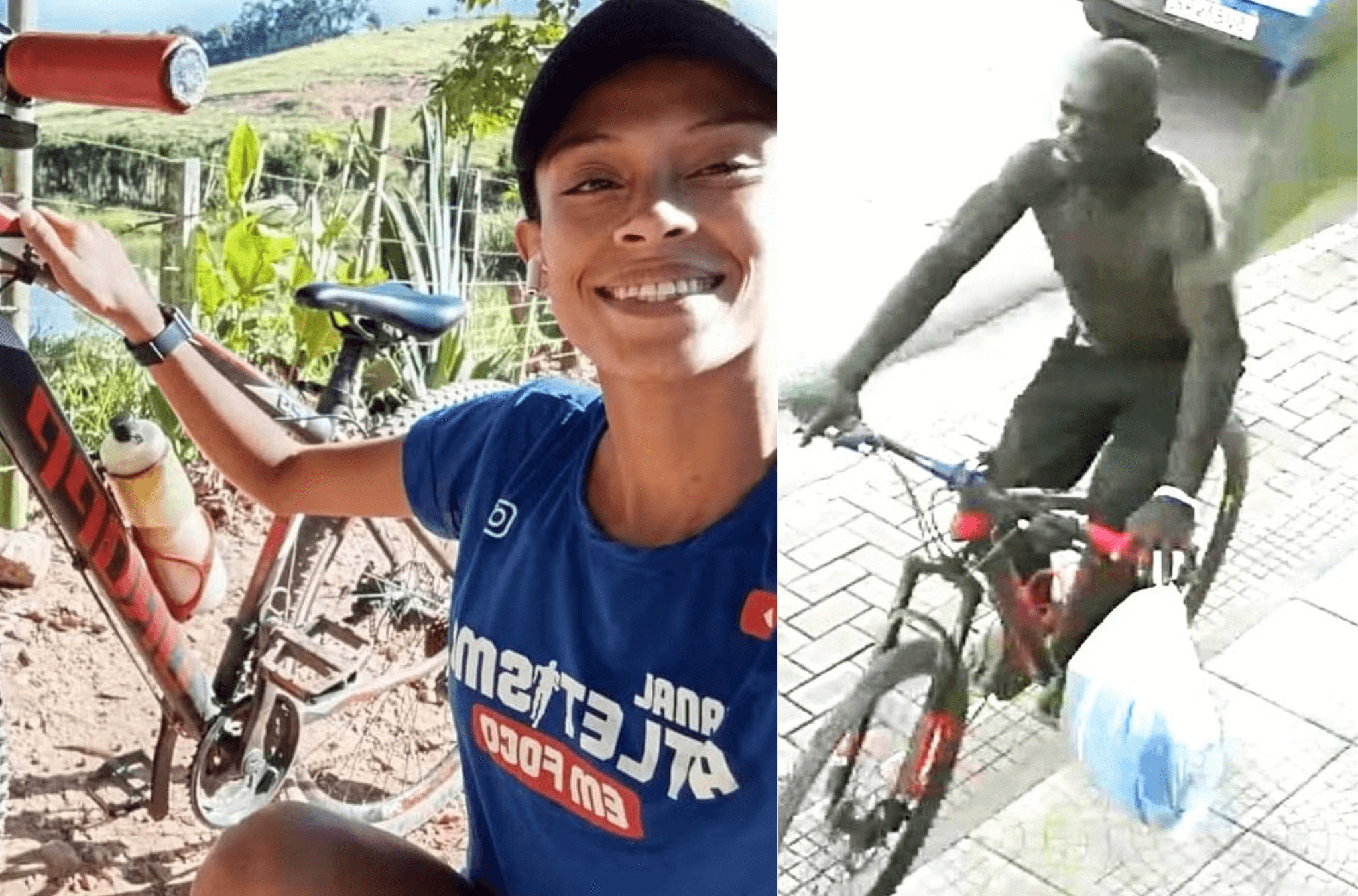 Imagem ilustra a vítima e o suspeito